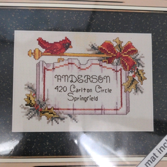 Weekenders Counted Cross Stitch Kit "Cardinal Calling Card" Mat Included NEW - Picture 2 of 4